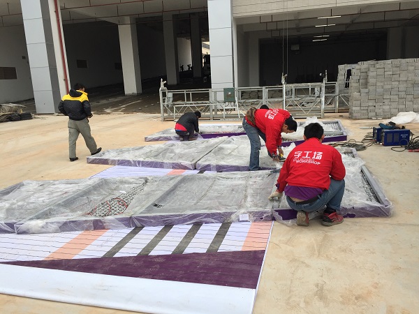 深圳兆驰股份集团工业园区楼体发光字工程